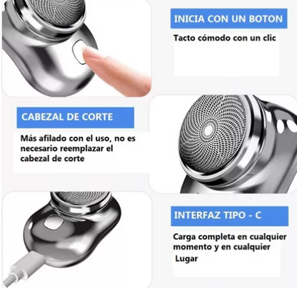 Mini Rasuradora Eléctrica Para Hombres, Portátil y Recargable